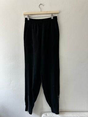 rag & bone Black Joggers with Zippered Ankles
